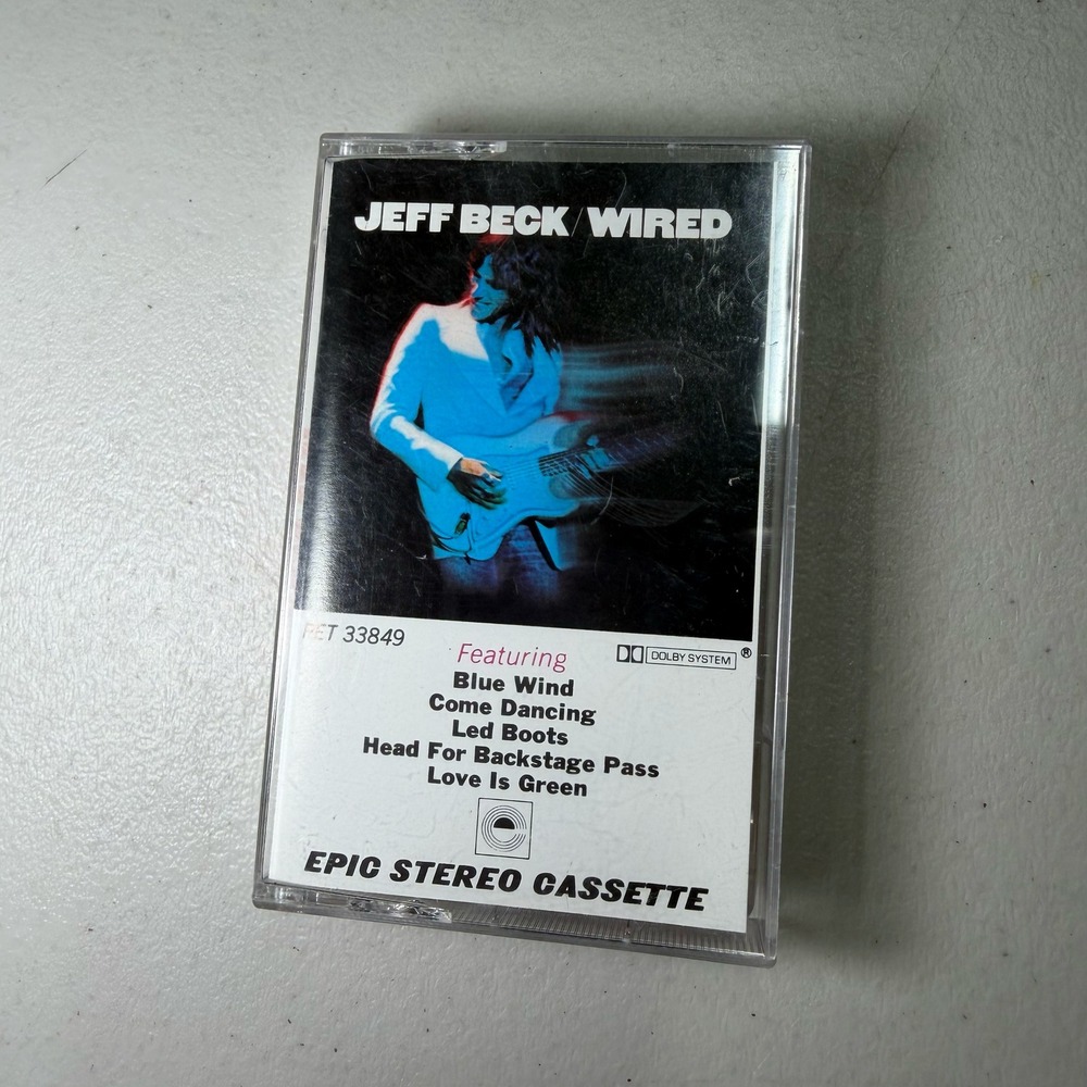 Jeff Beck Wired Cassette Tape Epic PET 33849 Jazz Rock Fusion Led Boots 1976